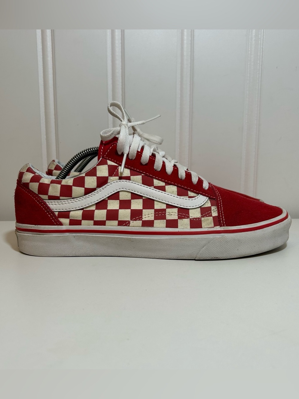 Vans old skool checkerboard Red and Cream Old Skool Sneakers
